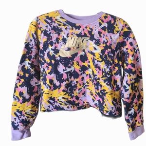Nike Crop Top Girls Size XL Purple/Gold/Pink